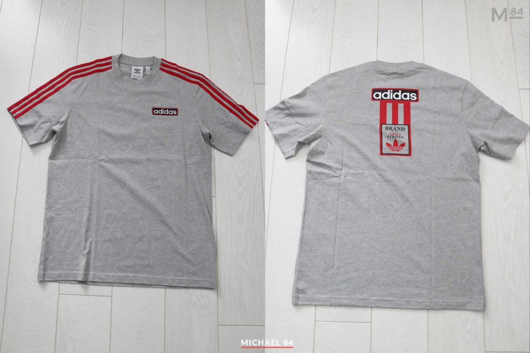 Grey Adidas Adibreak T Shirt Flatlay