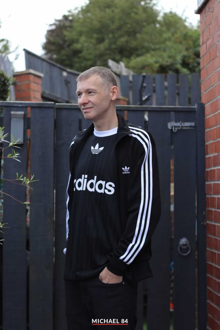 Wearing The Black Adidas Firebird Jacket With My Adidas T-Shirt - Michael 84