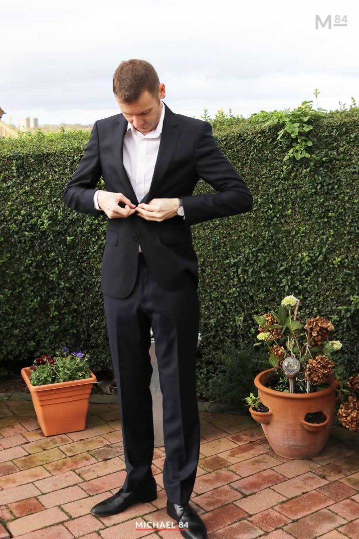 White Shirt With a Blue Suit