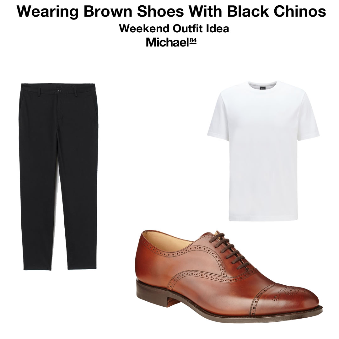 Light Brown Shoes With Black Jeans for Casual Outfit