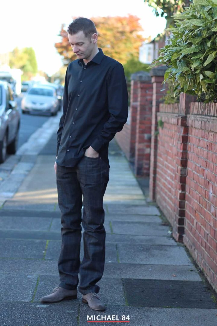 Black Long Sleeve Shirt And Jeans