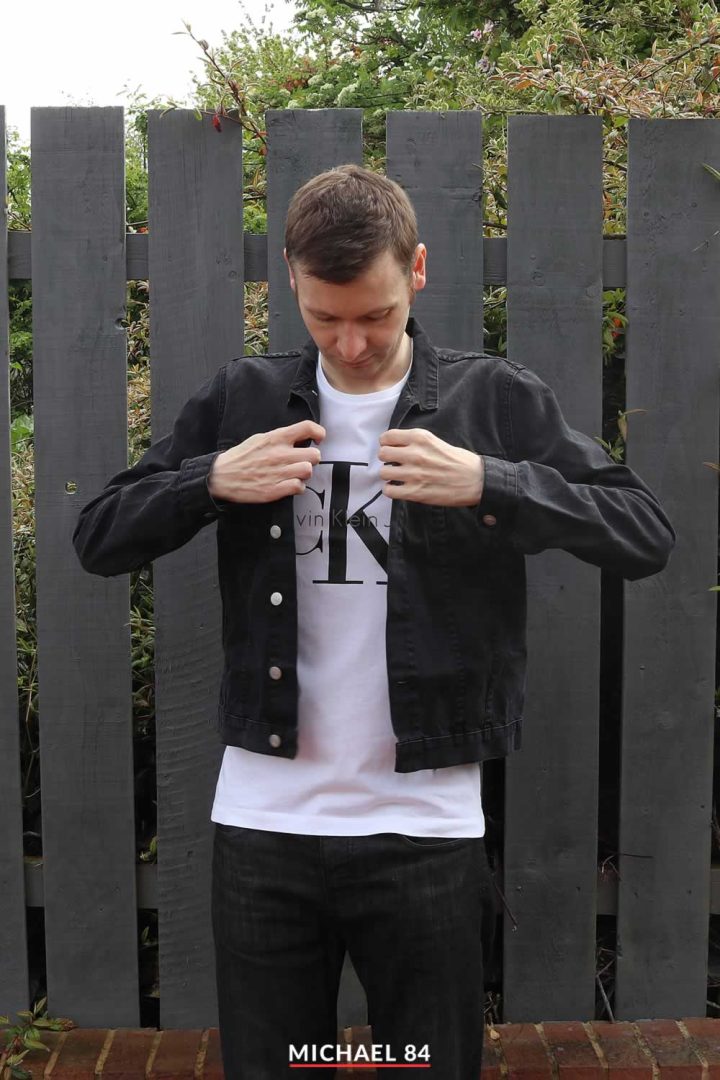 Black Denim Jacket Calvin Klein T Shirt