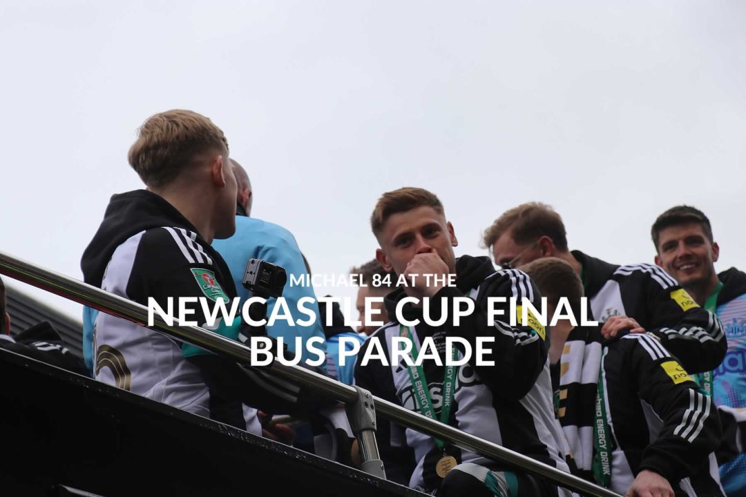 Lewis Hall Harvey Barnes Nick Pope - Newcastle United Bus Parade by Michael Adams aka Michael 84