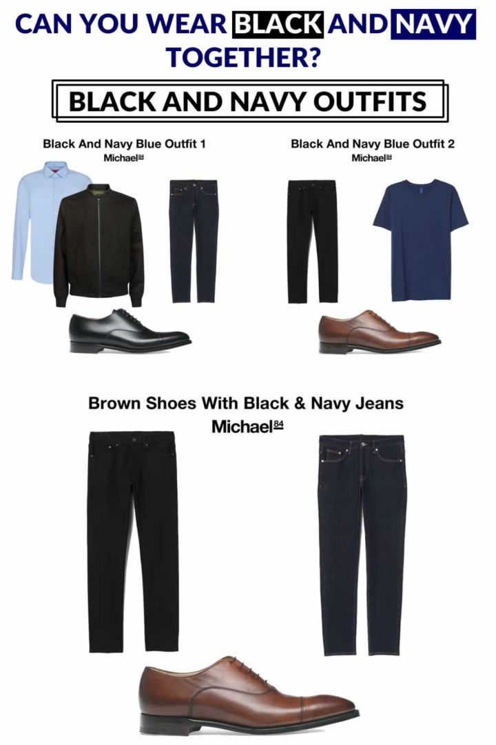 Here's how to wear black and navy together