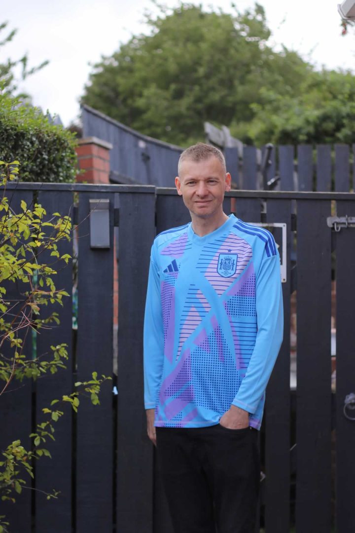Adidas Spain 2024 Goalkeeper Shirt In Blue - Michael 84