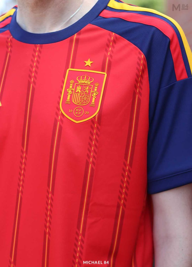 Adidas Spain Home Shirt 2026 Spain Crest Close up