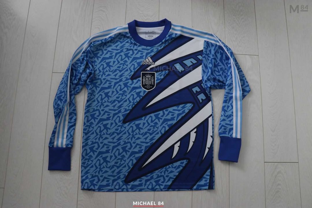 Spain Icon Goalkeeper Shirt Adidas Lying Flat