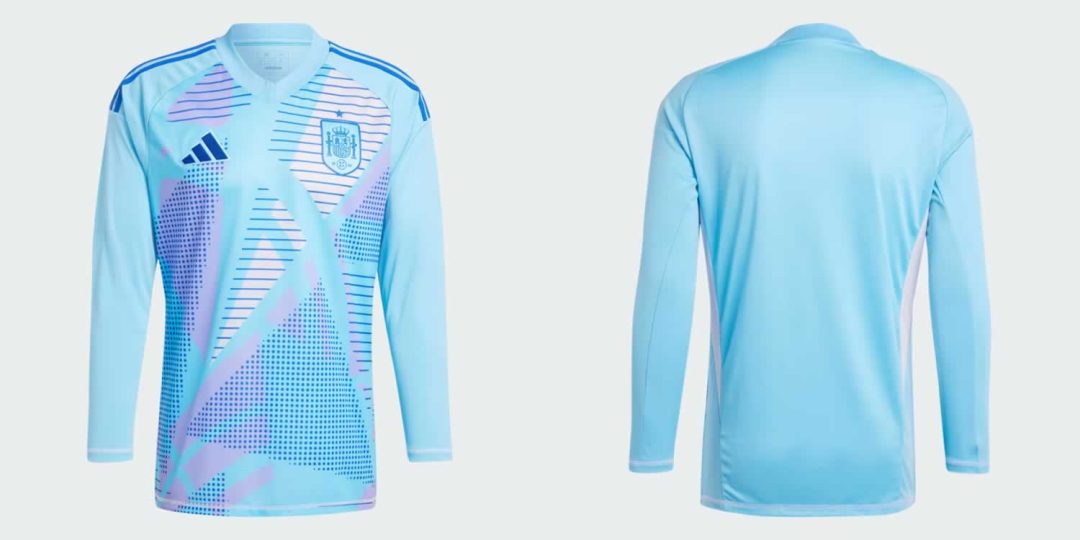 Spain Adidas 2024-25 Blue Goalkeeper Shirt