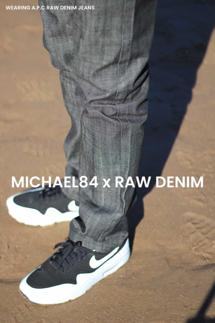 Raw denim jeans close up - Michael 84
