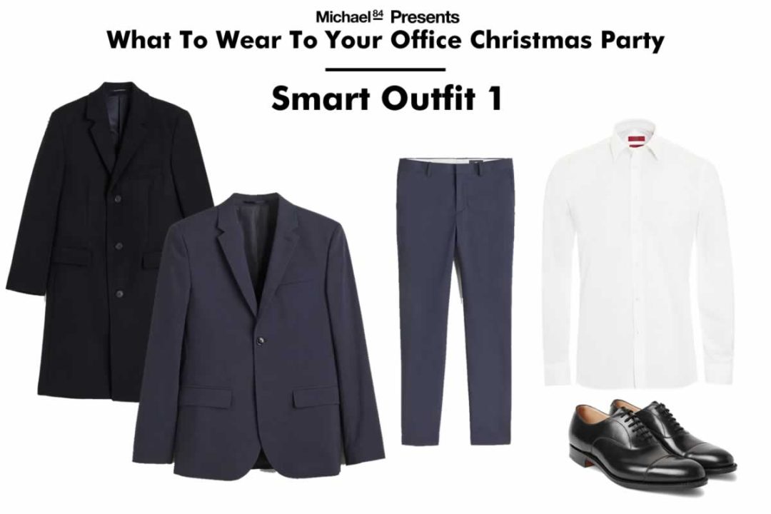 Smart outfit idea for men for an office Christmas party