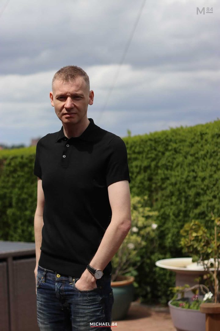 Wearing the new Zara polo shirt in black
